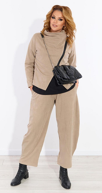 Стильний замшевий костюм зі штанами (48) Київ - фото 2