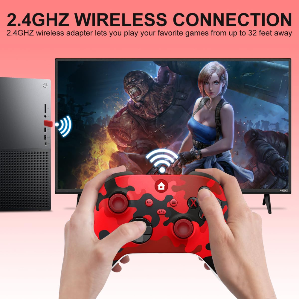 Беспроводной геймпад SWCTIM для Xbox One/Series X/S и ПК, 2.4 ГГц, двойная вибрация, 3.5 мм Киев - изображение 7