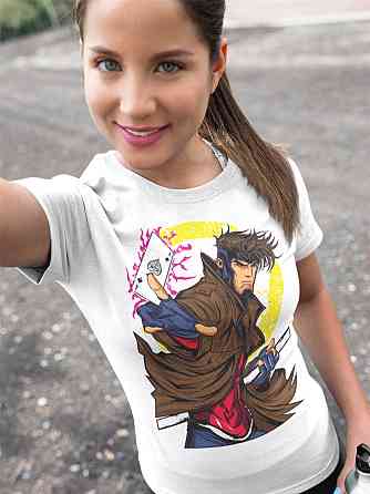 Футболка для мальчика аниме Гамбит Кард Трикк С оверсайз (рост от 165 до 180 ) Черний AnimeJ0559m Днепр