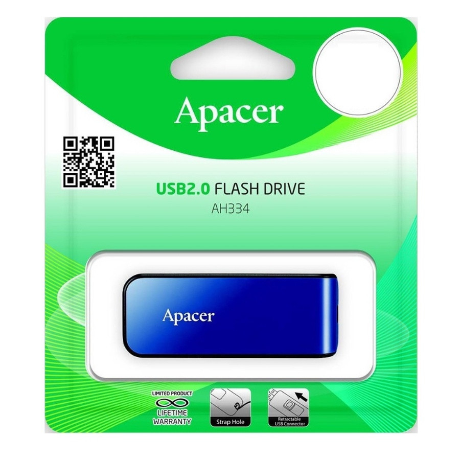 Флеш-накопитель Apacer USB 2.0 AH334 64Gb Blue Киев - изображение 2
