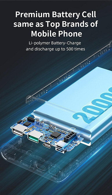 Універсальна мобільна батарея Romoss Sense6F 20000 mAh 22.5 W White (PPH80-611-1121H) ( 13260 ) Харьков - изображение 3