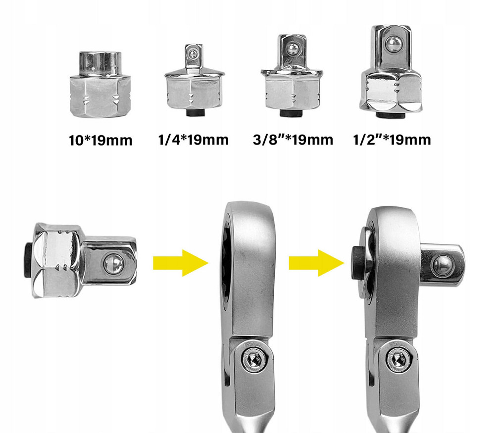 Набор кольцевых ключей 14 та 19 мм с трещоткой и насадками Mar-Pol (M58595) Нововолынск - изображение 10