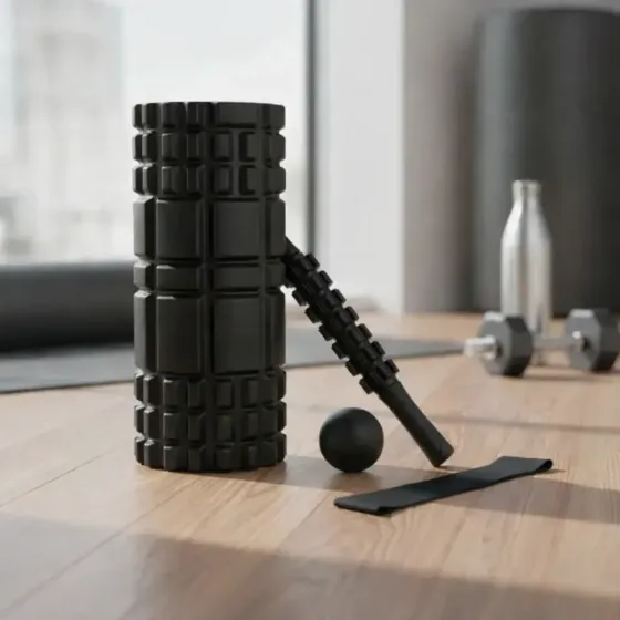 Набор массажных роликов для глубокого массажа мышц и фитнеса/ Набор 4 в 1 для тренировок Коломия