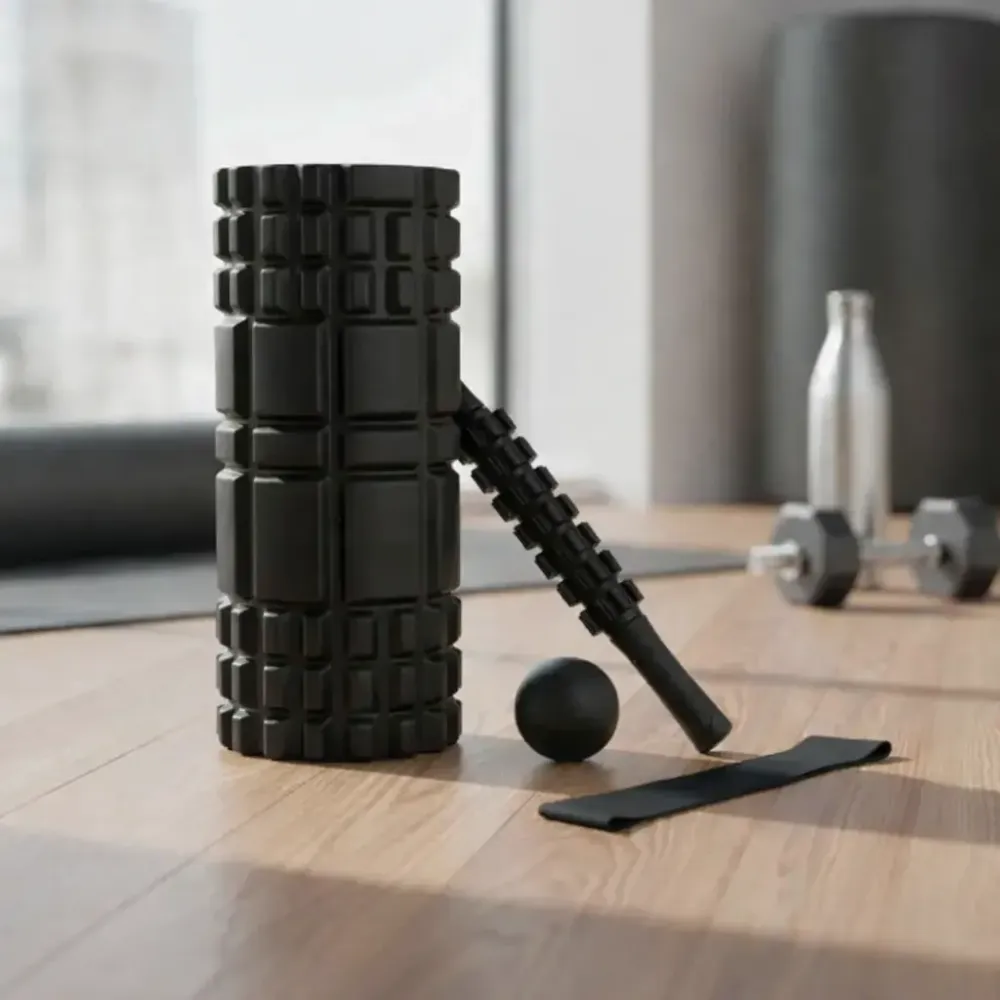 Набор массажных роликов для глубокого массажа мышц и фитнеса/ Набор 4 в 1 для тренировок Коломия - фото 1