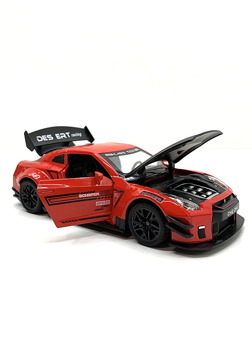 Машинка металева Авто Експерт Nissan Gtr 1:24 світло/звук Червона (GT-1502) Чернигов - изображение 7