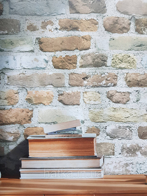 Обои виниловые на флизелине AS creation The Bos 0.53х10 под кирпич бежевые коричневые серые Киев - изображение 1