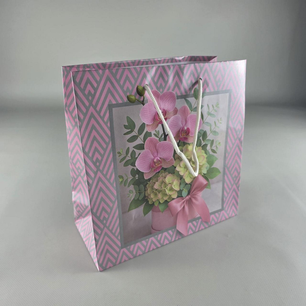 Пакет паперовий подарунковий квадратний 23*24*10 (артKV-085) (12 шт.) Харків - фото 1