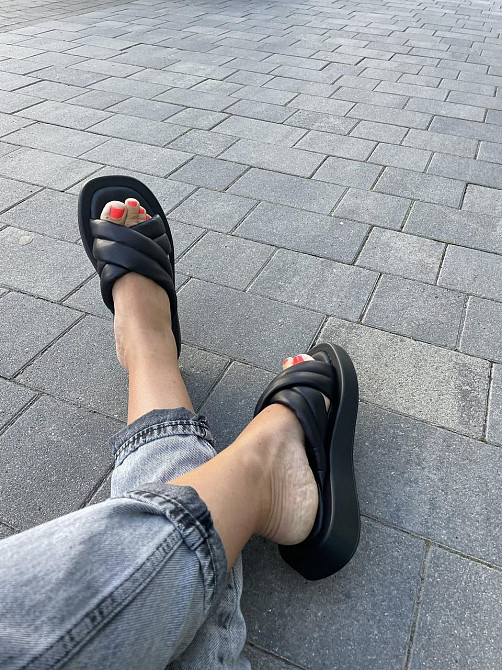 teona Шльопанці жіночі TEONA 265 чорні (літо, шкіра натуральна) (5247) Коломия - фото 9