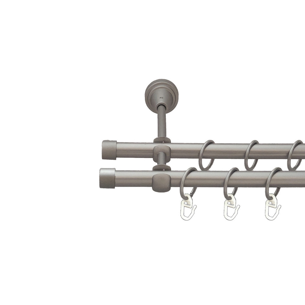 Карниз Orvit Заглушка металевий дворядний відкритий Сатин 16\16 мм 200 см (6098931) Львів - фото 1