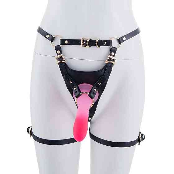 Страпон LOCKINK SEVANDA Queen Sheba Strapon Pink Dildo, регульовані кріплення, силіконовий дилдо Sex Aura Київ