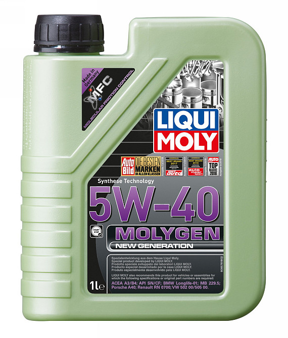LIQUI MOLY 8576 Molygen New Generation 5W-40 — Високотехнологічна HC-синтетична моторна олива | Максимальний захист двигуна та зни Ковель - фото 1