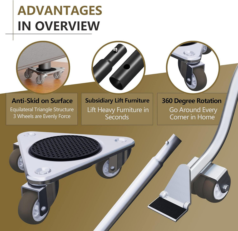 Набір інструментів для переміщення важких предметів ONEON OM-0200 Луцк - изображение 3