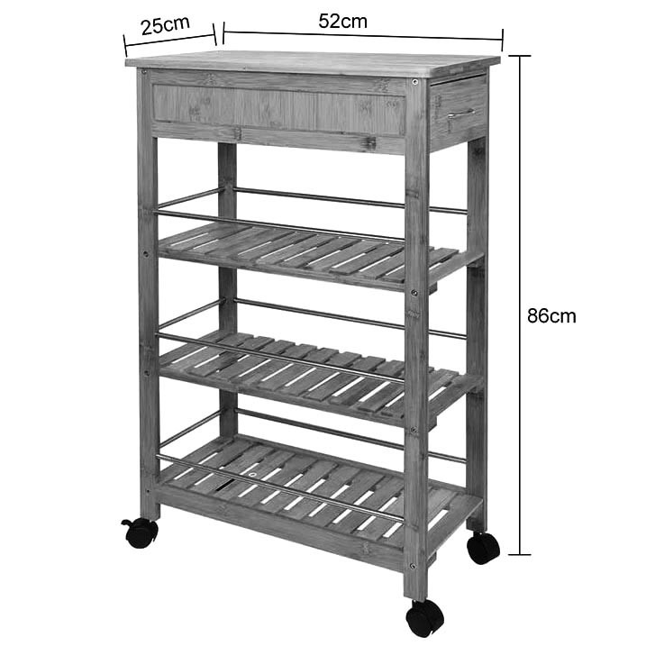 Етажерка для ванної на коліщатах "Мейнард" сієна Миколаїв - фото 2