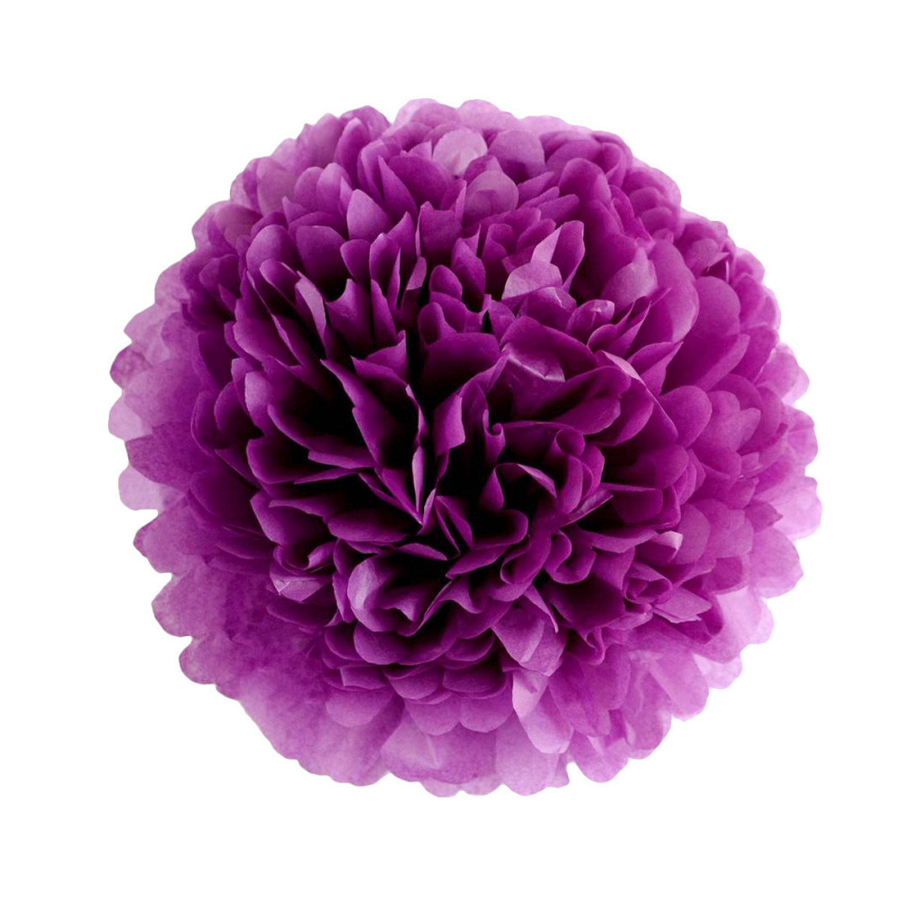 Помпон бумажный для праздника 15 см сливовый Киев - изображение 1