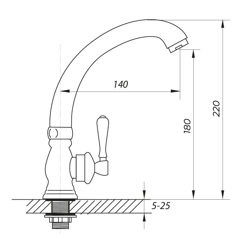 Монокран Zerix TLK 119 високий з широким майданчиком (ZX0083) Чернівці - фото 3