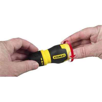 Набір викруток Stanley Multibit Stubby, реверсивна, з 6 змінними бітами (0-66-358) Вінниця