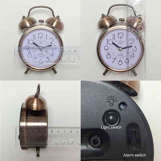 Будильник ретро Медный Janel bronze 12 см Винница