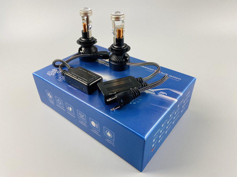 Світлодіодна лампа. (К-кт 2 шт) 12V-36V 90W set (реальних ватів) LED + лінза + чітка світлотінева межа Мукачево - фото 6