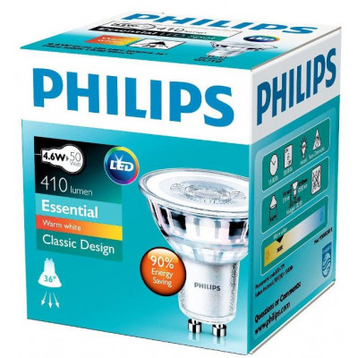 Лампочка Philips Essential LED 4.6-50W GU10 830 36D (929001218108) Винница - изображение 2