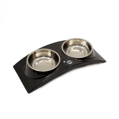 Посуда для собак KIKA Миска RAINBOW двойная L черная (SDML990353LJ) Винница - изображение 1