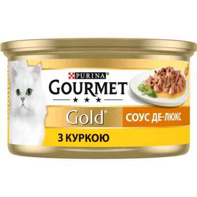 Влажный корм для кошек Purina Gourmet Gold. Соус Де-Люкс с курицей 85 г (7613036705103) Винница