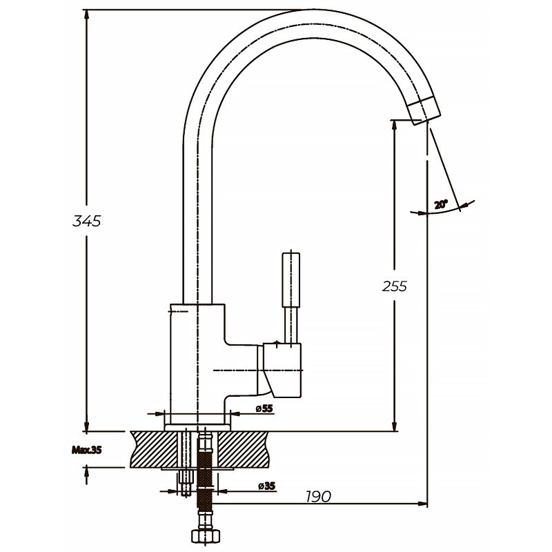 Кухонный смеситель Haiba Hans 011 белый HB0165 Харьков - изображение 3