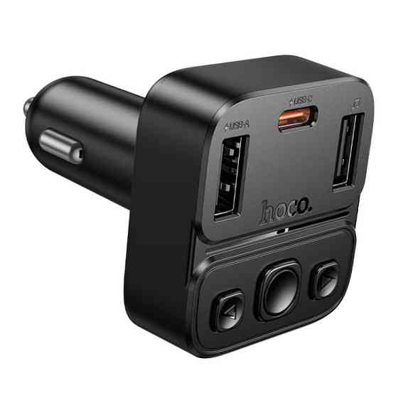Автомобильное зарядное устройство с FM-модулятором HOCO E87 Delta 35W(1A1C) car BT FM transmitter Одесса