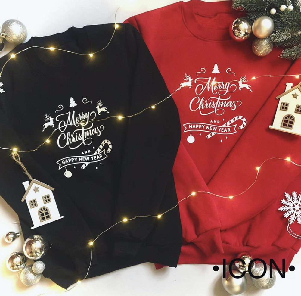 Парні світшоти для хлопця та дівчини — MERRY CHRISTMAS XXL, XXL Чернівці - фото 1