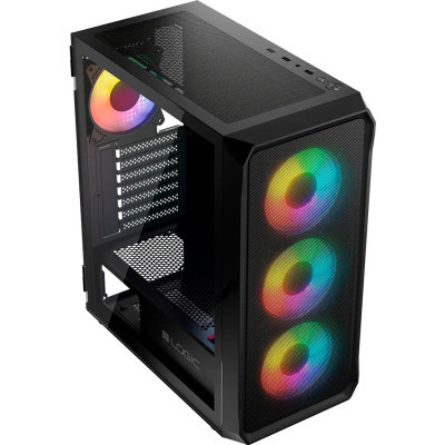Корпус Logic concept PORTOS MESH+GLASS ARGB fans 4x120mm BLACK (AT-PORTOS-10-0000000-0002) Вінниця - фото 10