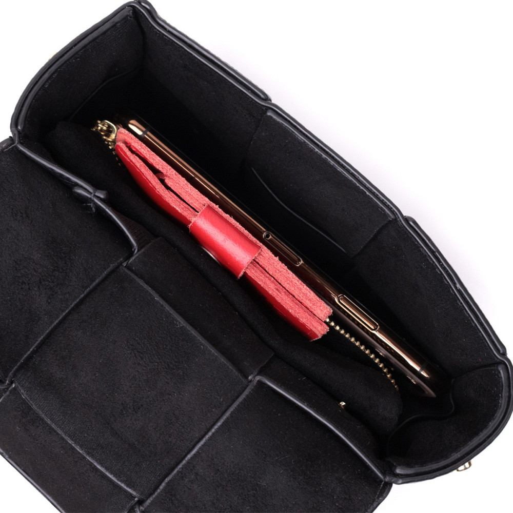 Классическая вечерняя сумка для женщин с переплетами из натуральной кожи Vintage 22313 Черная Киев - изображение 7