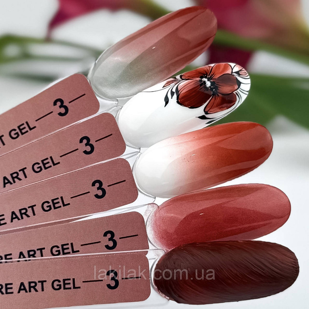 Гель-фарба для омбре Crooz Art gel ombre № 03 (червоний винний) 3мл Херсон - фото 1