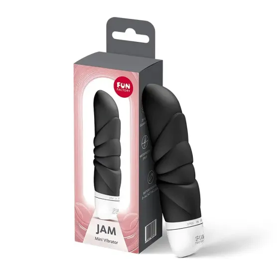 Мінівібратор Fun Factory JAM Black, підходить для клітора, рельєфний Львів