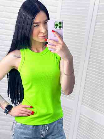 Майка жіноча рубчик Effy 42-44, Салатовий (неон) Київ