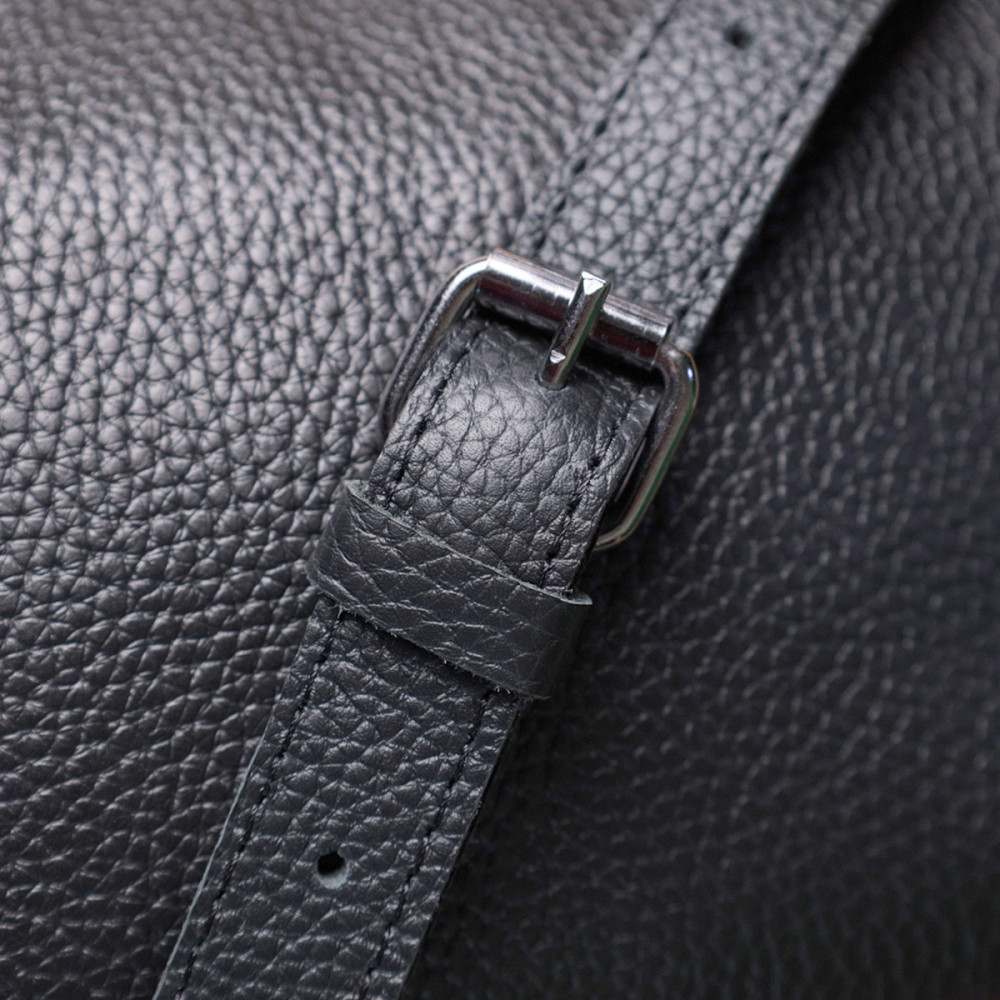 Класична сумка крос-боді із зернистої натуральної шкіри Shvigel 22842 Чорна Київ - фото 1