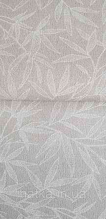 Шпалери вінілові на флізеліні метрові Rasch Novella 1,06х10 листя гілки матові білі на бежевому Київ