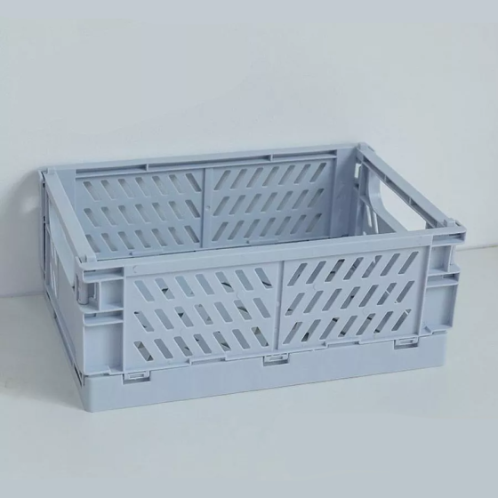 Контейнер для зберігання дрібниць, 25.5×15×9.7см, пластиковий кошик з ручками, блакитний Кам'янець-Подільський