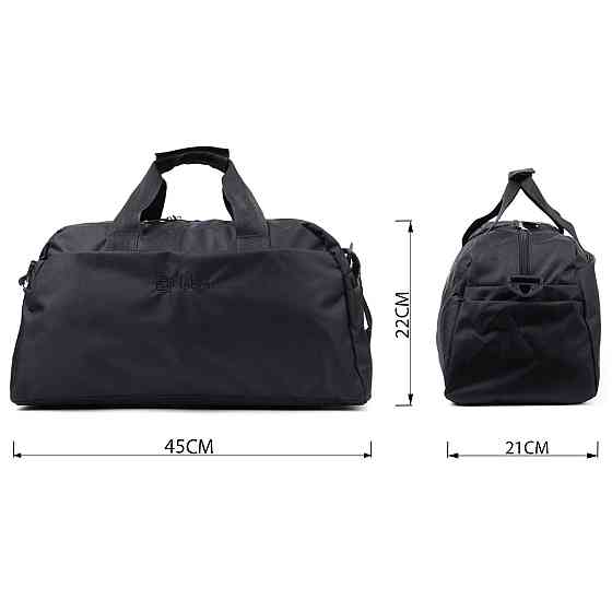 Небольшая дорожная сумка из качественного полиэстера FABRA 22581 Черный Киев