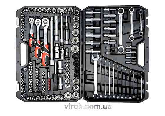 Набір головок торцевих YATO : квадрат 1/2", 3/8", 1/4" з інструментами, насадками. 150 шт. [2] Одеса