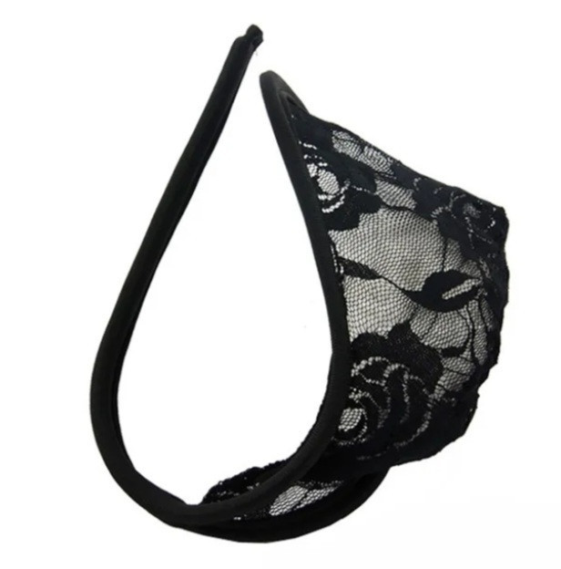 Мужские стринги кружевные one size черный Киев - изображение 2