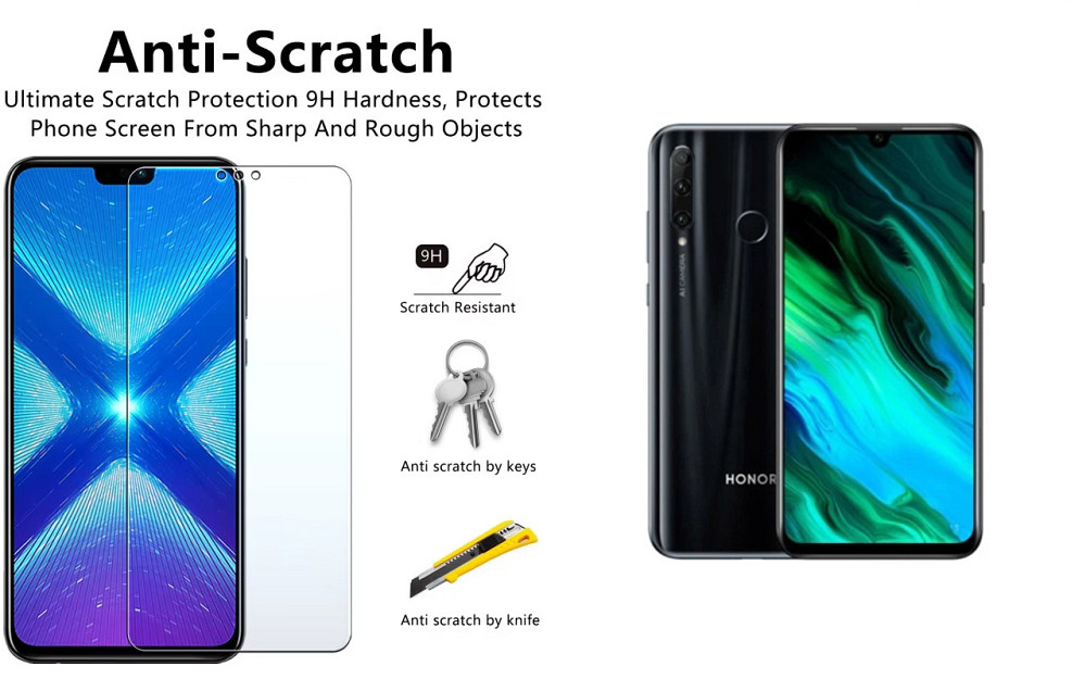 Защитное стекло NeoGlass для Honor 20E, 20i – ультрапрозрачное и устойчивое Киев - изображение 1