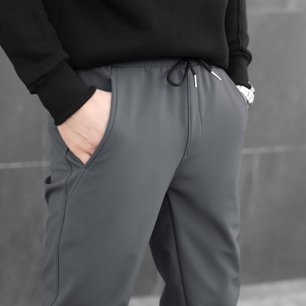 Брюки из софтшела для мужчин весенние осенние серые Pobedov Point Киев - изображение 2