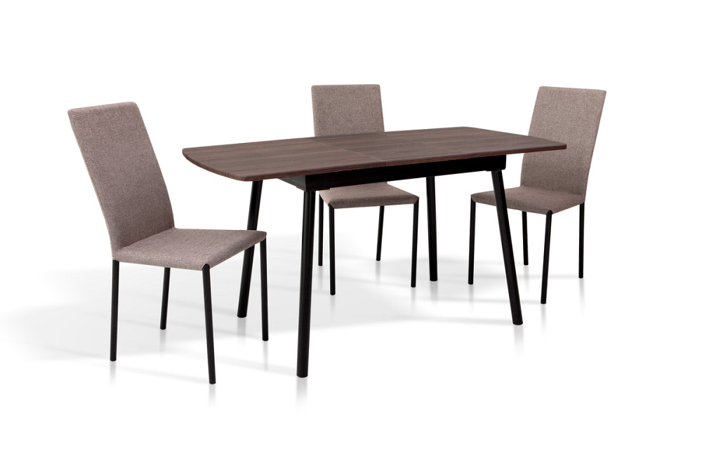 Стіл Соло 110(+35)*70 чорний метал/дуб ТК (горіх) Киев - изображение 2