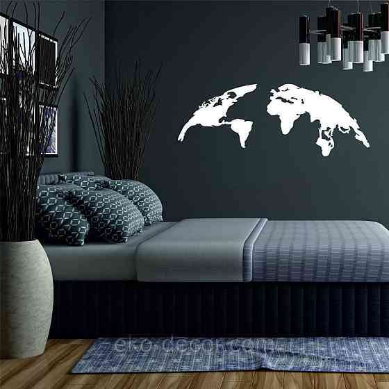 Декоративное настенное Панно «Земля», Декор на стену 90*34 см, Белый Киев