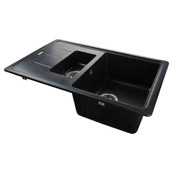 Гранітна мийка Globus Lux IZEO чорний металiк 780x500мм-А0001 (000005956) Київ