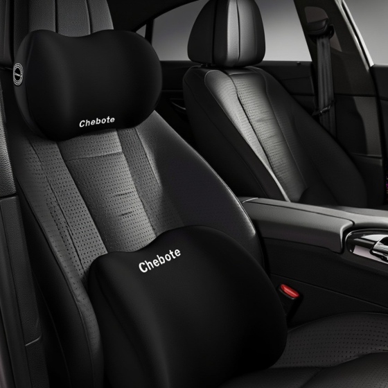 Набор подушек в машину под шею и спину в авто,подушки на подголовник и спинку сиденья,черные Каменец-Подольский