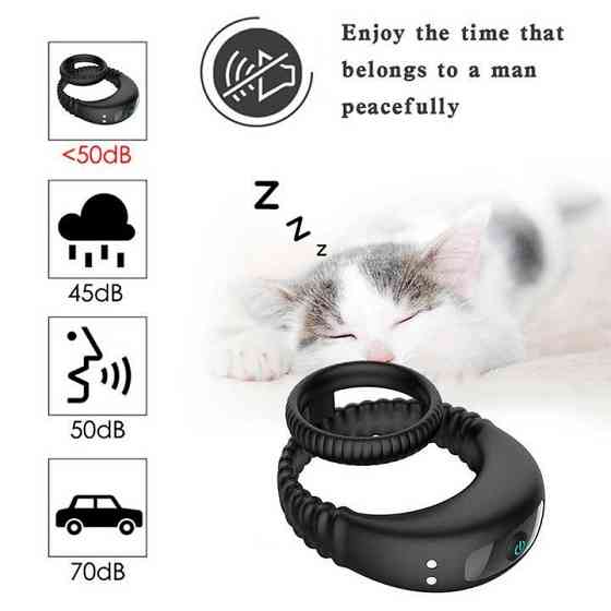 Потрійне ерекційне віброкольцо на пенис і мошонку USB - Чорний Вінниця