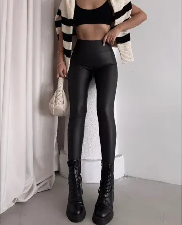 Женские лосины из матовой эко кожи теплые на флисе Харьков