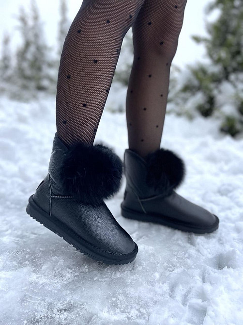 Угги жіночі OUQIDAGENI -1 чорні (зима, шкіра натуральна) (5189) 37 Коломия - фото 1