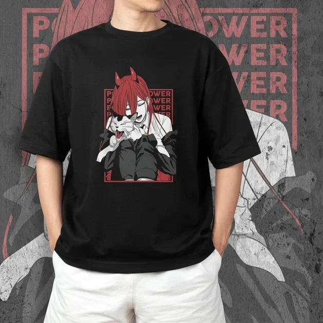 Футболка мужская с принтом Человек Бензопила Power 5 Размер 48 Anime0490 Днепр - изображение 3