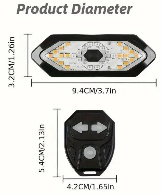 Беспроводные поворотники на велосипед. Фонари для велосипеда с поворотниками Одесса - изображение 6